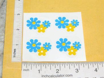 4 Set Tonka Dune Buggy Hood Flowers Replacement Sticker Set Main Image 4 Set Tonka Dune Buggy Hood Flowers Replacement Sticker Set Main Image