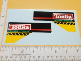 Tonka Mighty Diesel Door Replacement Sticker Set
