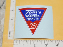 25C Tom's Toasted Peanuts Vending Machine Sticker