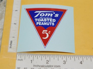 5C Tom's Toasted Peanuts Vending Machine Sticker Main Image 5C Tom's Toasted Peanuts Vending Machine Sticker Main Image