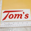 Tom's Toasted Peanuts Cabinet Size 2.5" x 6" Vending Machine Sticker Main Image