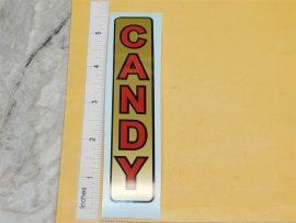 Vertical Candy Gold/Red/Black Generic Vending Machine Sticker