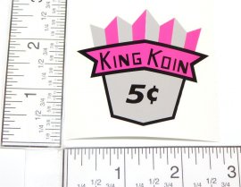 5 Cent King Koin Vending Machine Sticker