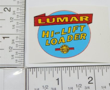 Marx Lumar Hi Lift Loader Construction Toy Replacement Sticker Main Image