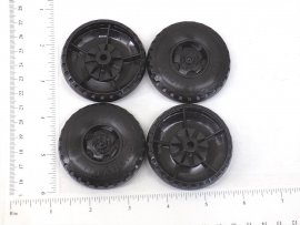 Buddy L Set of 4 Plastic Replacement Wheel/Tire Toy Parts