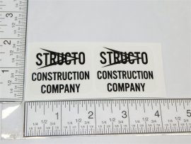 Structo Construction Company Truck Replacement Stickers