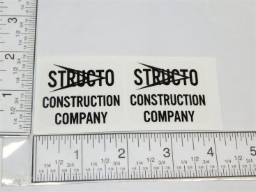 Structo Construction Company Truck Replacement Stickers Main Image
