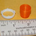 Single Nylint 3D Print Orange Flasher w/White Bezel Replacement Toy Part Alternate View 2 Single Nylint 3D Print Orange Flasher w/White Bezel Replacement Toy Part Alternate View 2