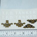 Tonka Custom White Letter TFD Tanker Truck Replacement Sticker Set Main Image