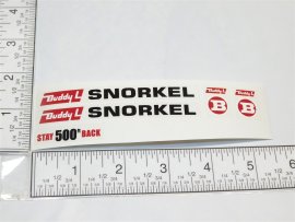 Buddy L Snorkel Fire Truck Replacement Sticker Set