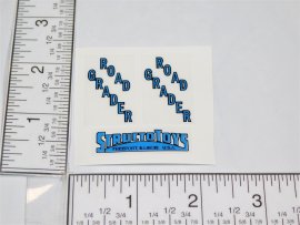 Structo Road Grader Construction Toy Replacement Stickers