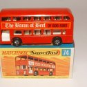 Pair Superfast Matchbox #74 Baron of Beef Daimler Bus Stickers Alternate View 1
