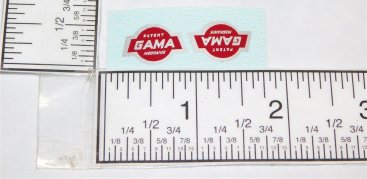 Vintage GAMA Toys Silver/Red Replacement Stickers Main Image Vintage GAMA Toys Silver/Red Replacement Stickers Main Image