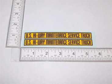 Structo US Highway Maintenance Toy Truck Replacement Stickers Main Image