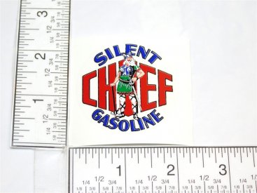 2" Round Silent Chief Gasoline Logo Sticker Main Image