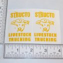 Structo Yellow Livestock Trucking Semi Trailer Toy Replacement Stickers Main Image Structo Yellow Livestock Trucking Semi Trailer Toy Replacement Stickers Main Image