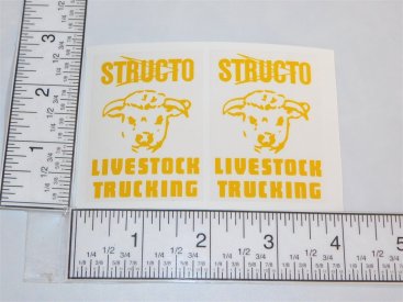 Structo Yellow Livestock Trucking Semi Trailer Toy Replacement Stickers Main Image