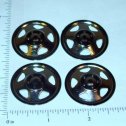 Set of 4 Plated Tonka Triangle Hole Hubcap Toy Parts Main Image Set of 4 Plated Tonka Triangle Hole Hubcap Toy Parts Main Image