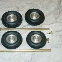 Cox Thimble Drome Champion Pusher Wheel/Tire/Axle Replacement Part Set Alternate View 1 Cox Thimble Drome Champion Pusher Wheel/Tire/Axle Replacement Part Set Alternate View 1