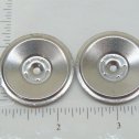 Set of 2 Zinc Plated Tonka Solid Hubcap Toy Parts Alternate View 2
