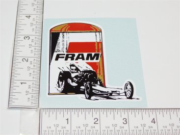 3.5" Fram Oil Filters Dragster Logo Sticker Main Image