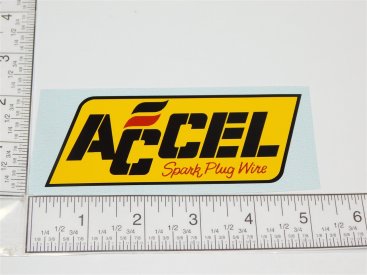 5" Accel Spark Plug Wires Logo Sticker Main Image