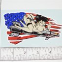 5" Custom Pinup Girl w/USA Flag Riding Bomb Sticker Main Image