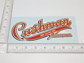 7" Cushman Motor Scooters Script Logo Sticker