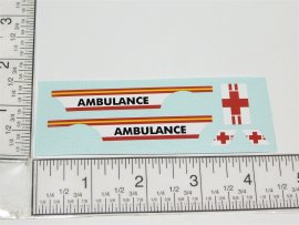 Matchbox #K-49 Speed Kings Ambulance Replacement Sticker Set