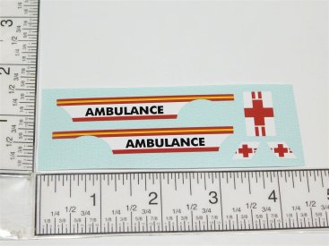 Matchbox #K-49 Speed Kings Ambulance Replacement Sticker Set Main Image