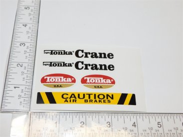 Mighty Tonka 1970-73 Crane Construction Truck Replacement Sticker Set Main Image
