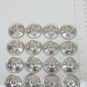 Set of 16 Zinc Plated Tonka Round Hole Hubcaps Toy Parts, Semi Trucks Alternate View 1