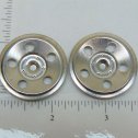 Set of 2 Zinc Plated Tonka Round Hole Hubcap Toy Part Alternate View 2 Set of 2 Zinc Plated Tonka Round Hole Hubcap Toy Part Alternate View 2