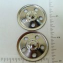 Set of 2 Zinc Plated Tonka Round Hole Hubcap Toy Part Alternate View 1 Set of 2 Zinc Plated Tonka Round Hole Hubcap Toy Part Alternate View 1