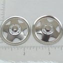 Set of 2 Plated Tonka Triangle Hole Hubcap Toy Part Main Image Set of 2 Plated Tonka Triangle Hole Hubcap Toy Part Main Image