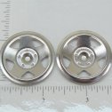 Set of 2 Plated Tonka Triangle Hole Hubcap Toy Part Alternate View 2 Set of 2 Plated Tonka Triangle Hole Hubcap Toy Part Alternate View 2