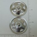 Set of 2 Plated Tonka Triangle Hole Hubcap Toy Part Alternate View 1 Set of 2 Plated Tonka Triangle Hole Hubcap Toy Part Alternate View 1