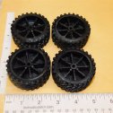 Set of 4 Tonka 3D Printed Black Plastic Custom Mudder Wheels Main Image