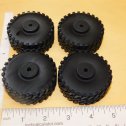 Set of 4 Tonka 3D Printed Black Plastic Custom Mudder Wheels Alternate View 1