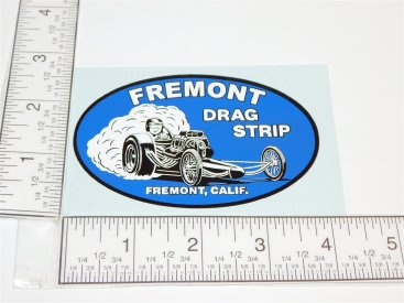 4" Fremont Drag Strip Oval Dragster Sticker Main Image