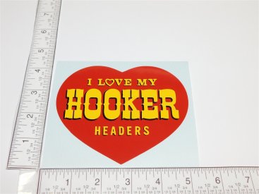 5" Hooker Headers Heart Shaped Logo Sticker Main Image