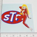 5" STP Oval Logo w/Pinup Girl Sticker Main Image