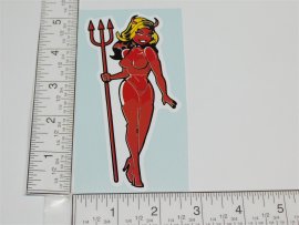 5" Tall Devil Pinup Girl Cartoon Logo Sticker 5" Tall Devil Pinup Girl Cartoon Logo Sticker