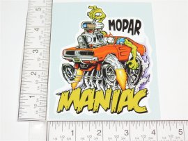 5" Mopar Maniac Dodge Charger Cartoon Logo Sticker 5" Mopar Maniac Dodge Charger Cartoon Logo Sticker