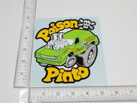 5" Poison Pinto Hotwheels Car Cartoon Logo Sticker 5" Poison Pinto Hotwheels Car Cartoon Logo Sticker
