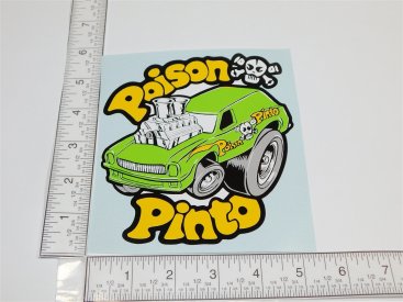 5" Poison Pinto Hotwheels Car Cartoon Logo Sticker Main Image