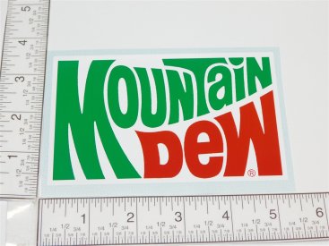 7" Custom Mountain Dew Script Logo Sticker CU-050 Main Image