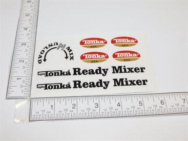 Mighty Tonka 1970-73 Ready Mix Cement Truck Replacement Sticker Set Main Image